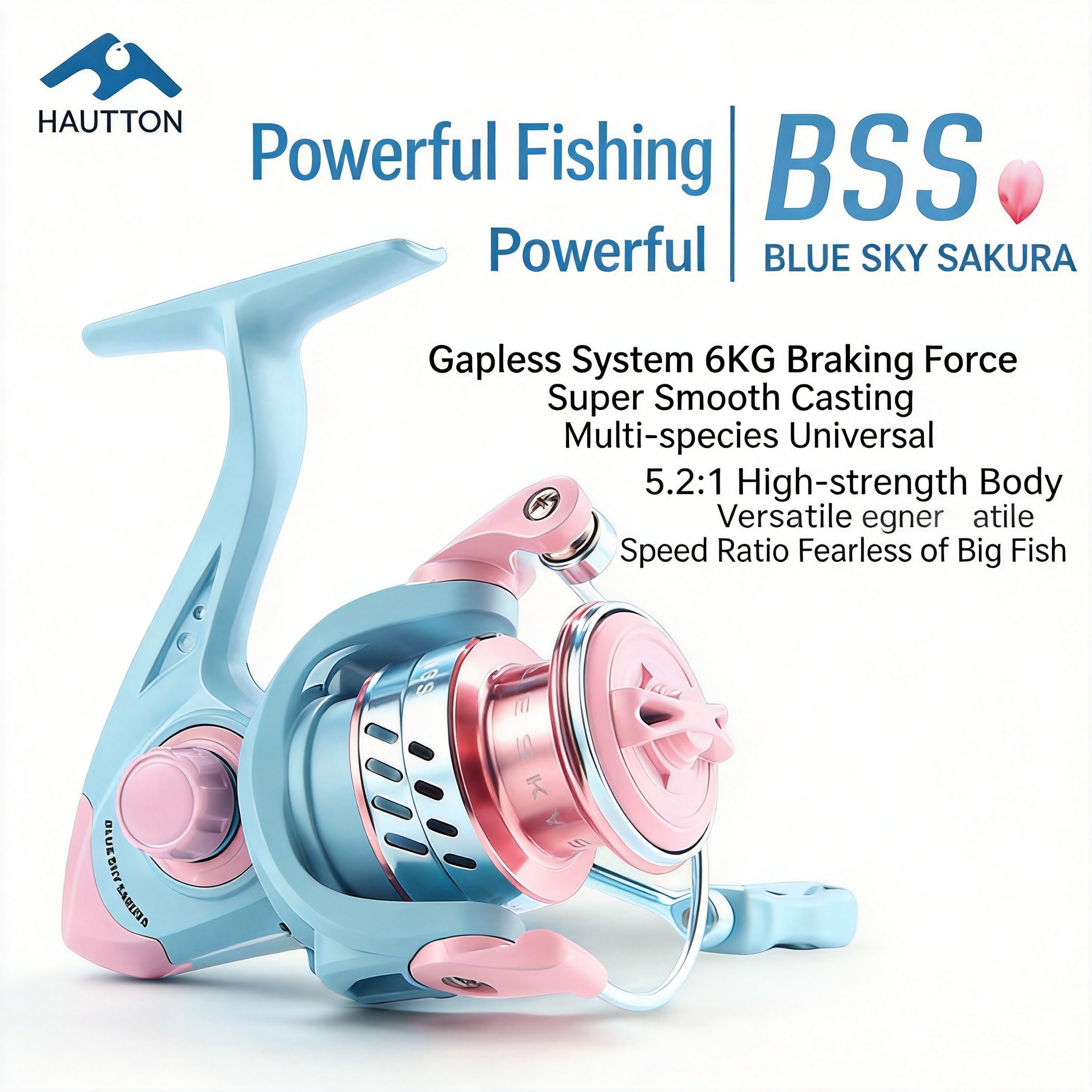 Ice Fishing Reel - Macaron Color Spinning Fishing Reel 5.2:1