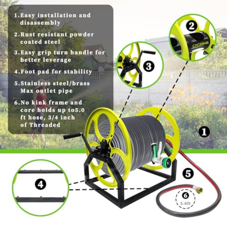 Heavy Duty Garden Hose Reel wi – Reel Handle recenzja i cena