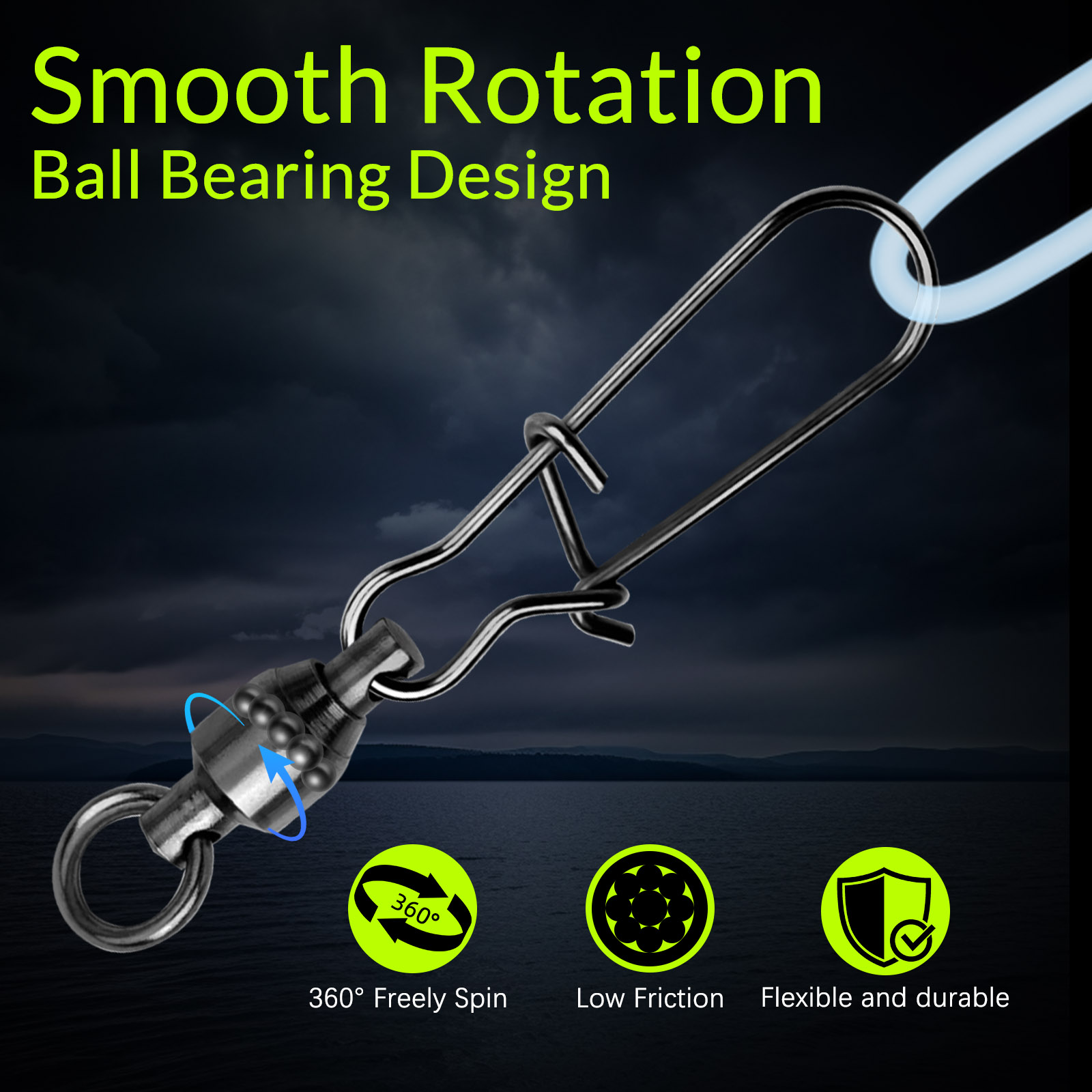 9KM 10PCS Ball Bearing Swivel  – Baitcasting Reel recenzja i cena
