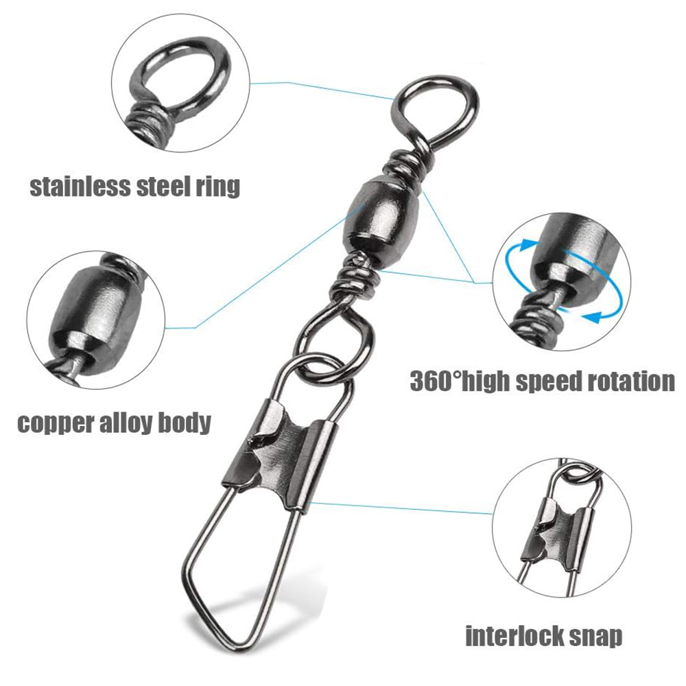 50Pcs Stainless Steel Snap Swi – Baitcasting Reel recenzja i cena