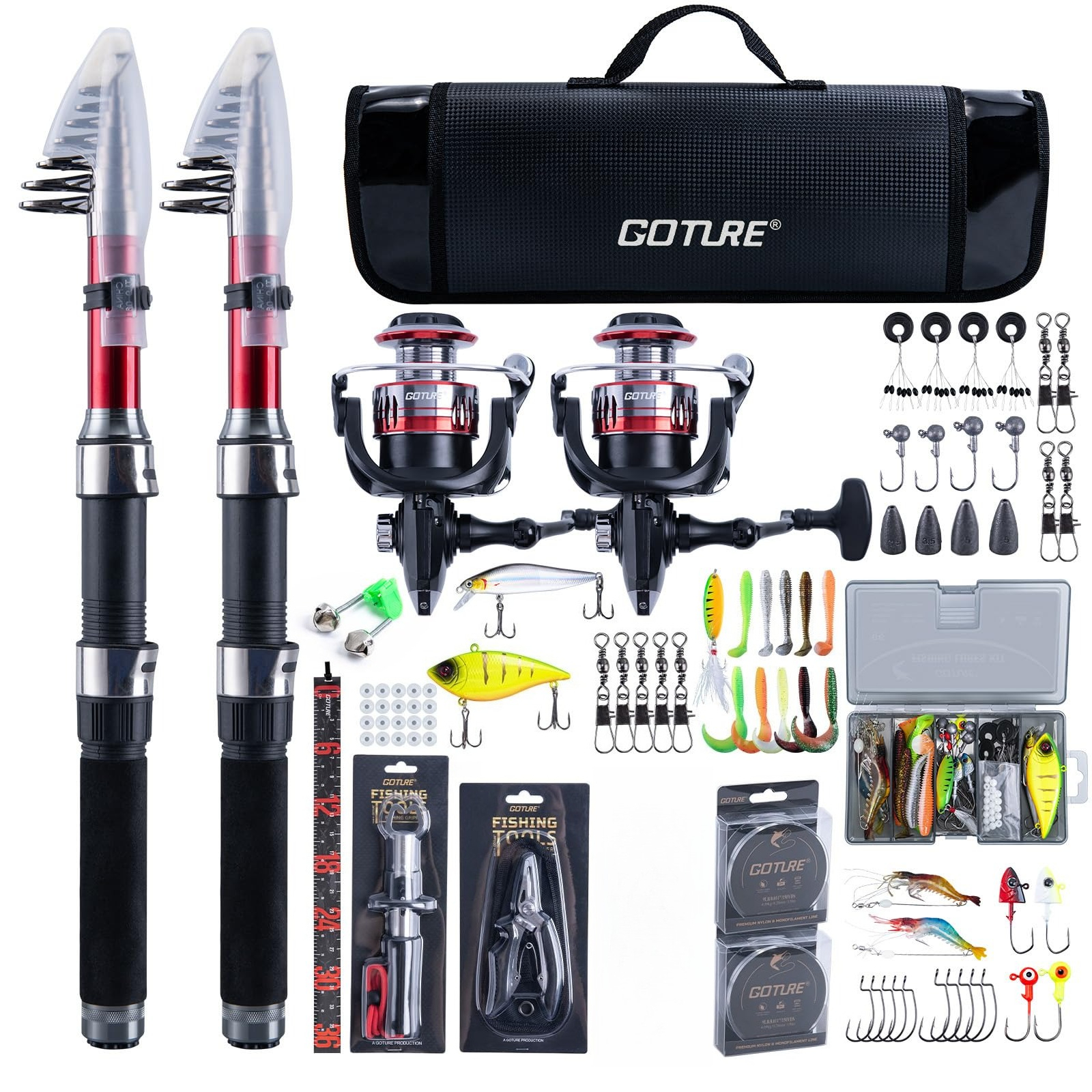Goture 2Pcs Fishing Rod and 2P – Reel Bag recenzja i cena